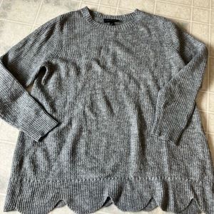 Lane Bryant Scalloped Hem Metallic Yarn Loose Knit sweater